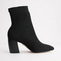 147240 Black Knit Ankle Boot - CARRANO | Shouz