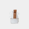 Batu White/ Dark Tan Leather Sneakers