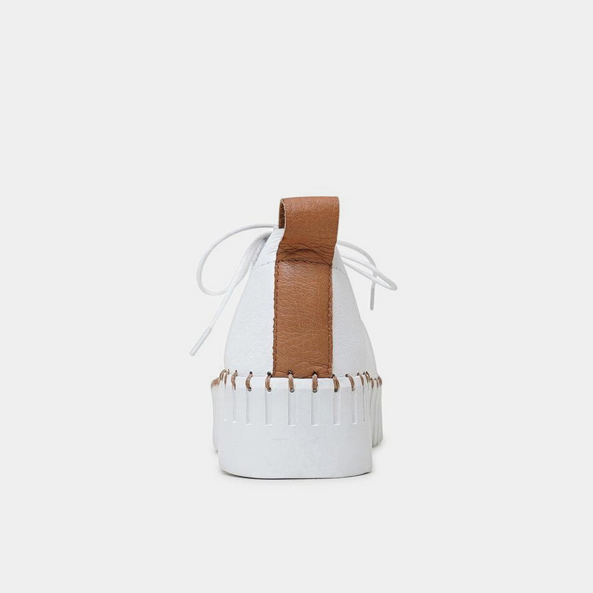 Batu White/ Dark Tan Leather Sneakers - DJANGO AND JULIETTE | Shouz