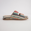 Ixey Blue Multi Raffia Slides