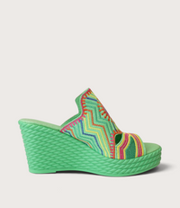 Eilam Lime Multi Leather Heels