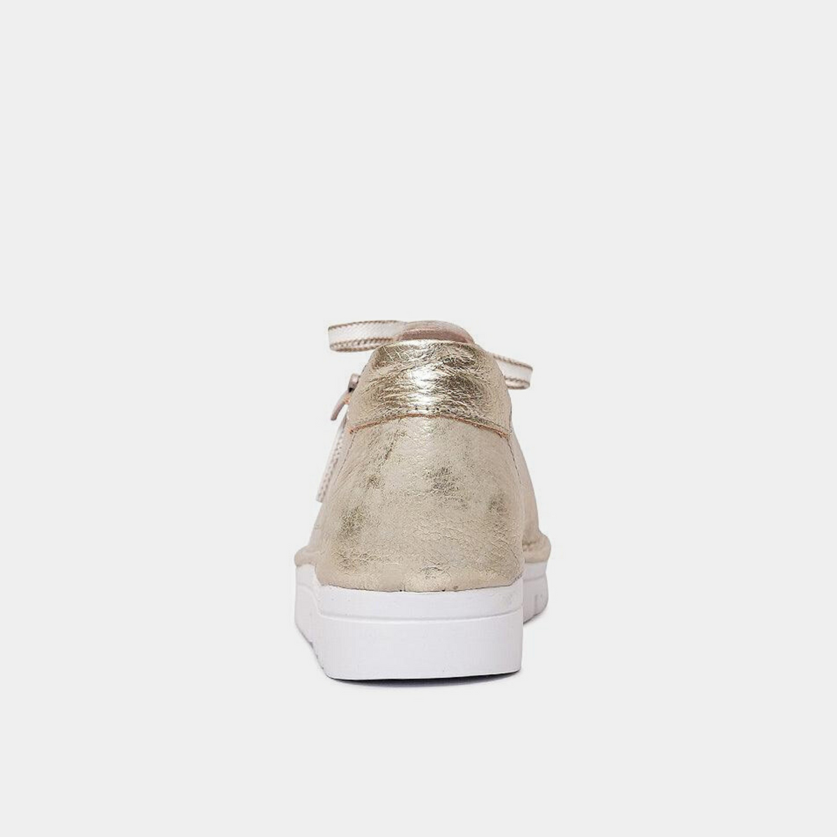 Js-2001 Champagne Leather Sneakers - JOSE SAENZ | Shouz
