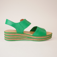 Cubbie Emerald Leather Sandals