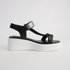 Roz Black/ Silver Leather Sandals