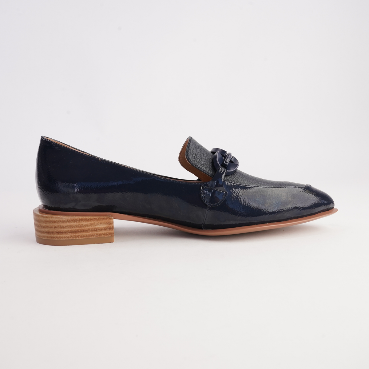 Elliotts Navy Patent/ Navy Leather Loafers - DJANGO AND JULIETTE | Shouz