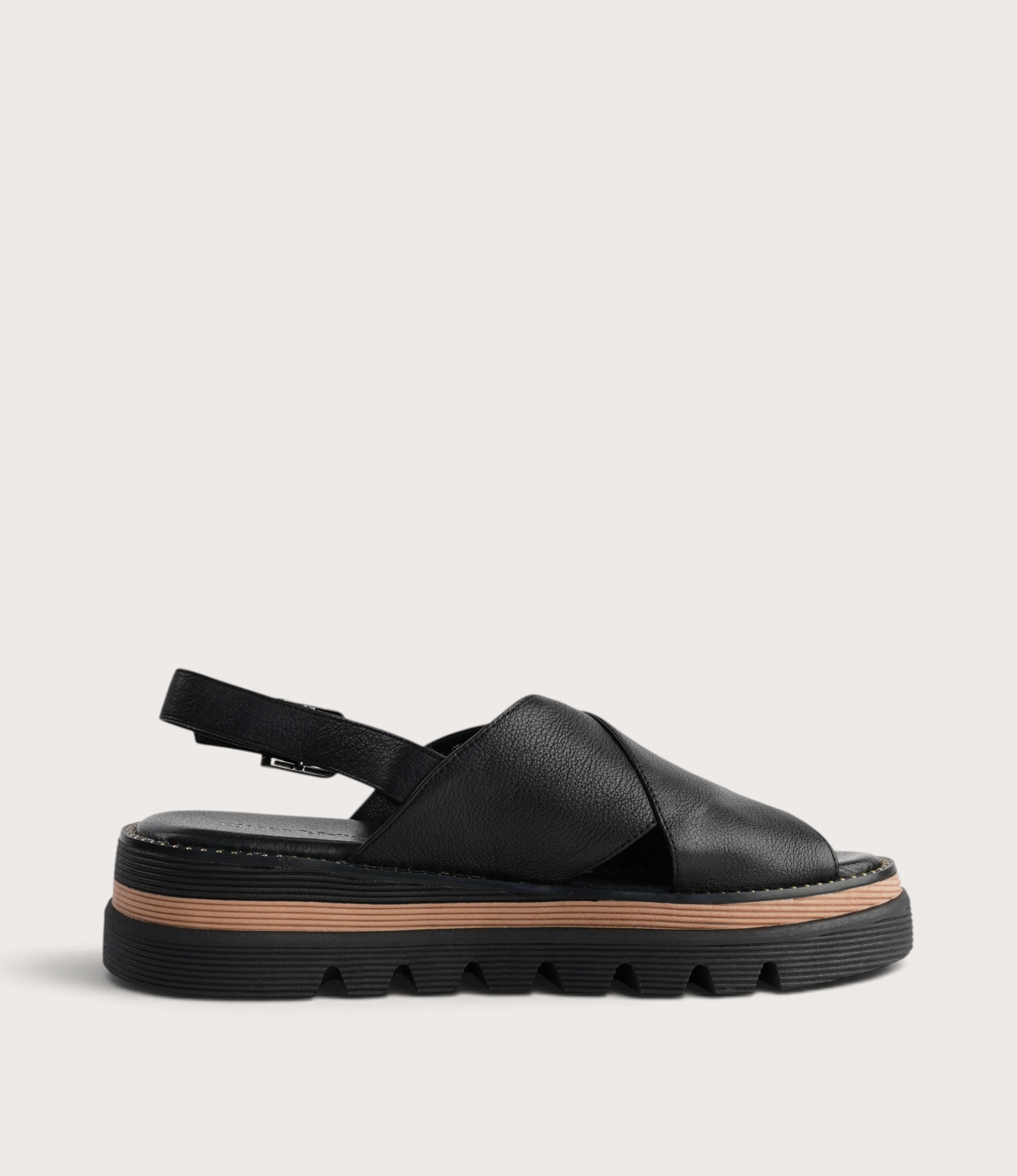 Sasi Black Leather Sandals