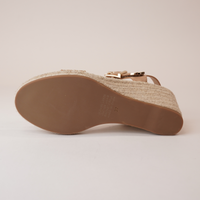 Gabigale Cappuccino Leather Espadrille Wedges