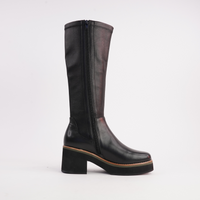 Bellame Black Leather Knee High Boots