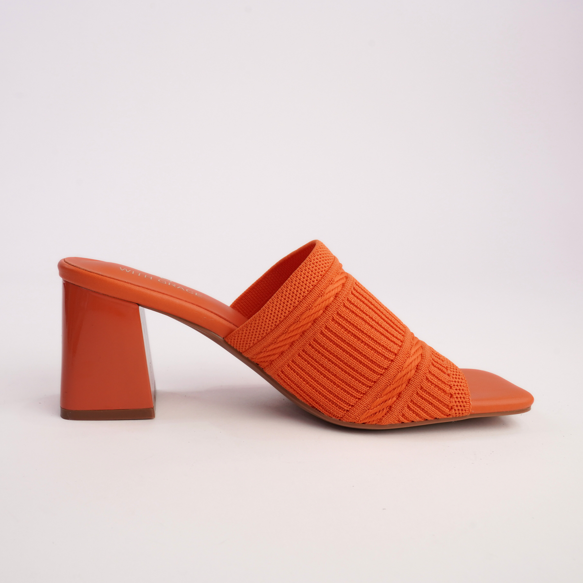 Kaia Orange Heels - WITH GRACE | Shouz