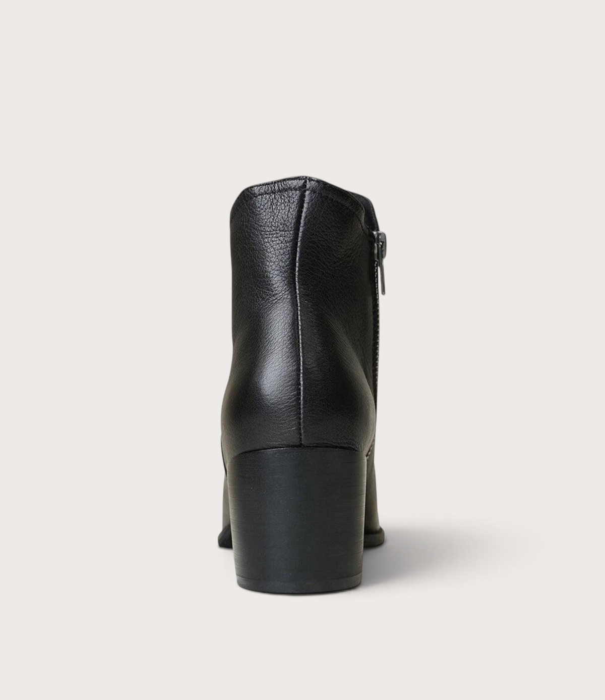 Mockas Black Leather Ankle Boots