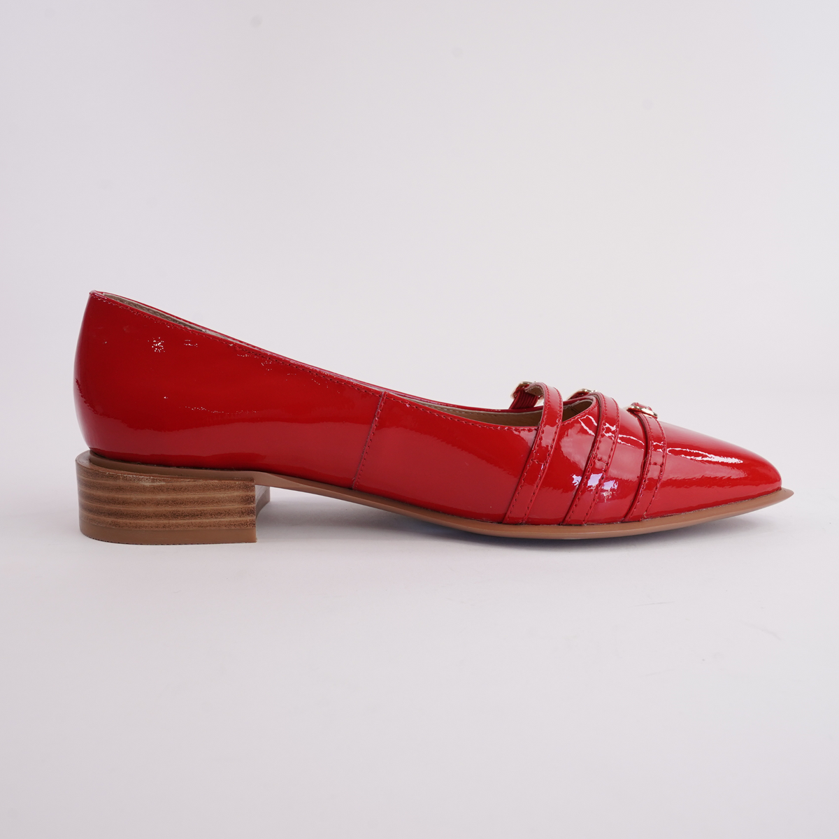 Eliora Red Patent Leather Flats - DJANGO AND JULIETTE | Shouz