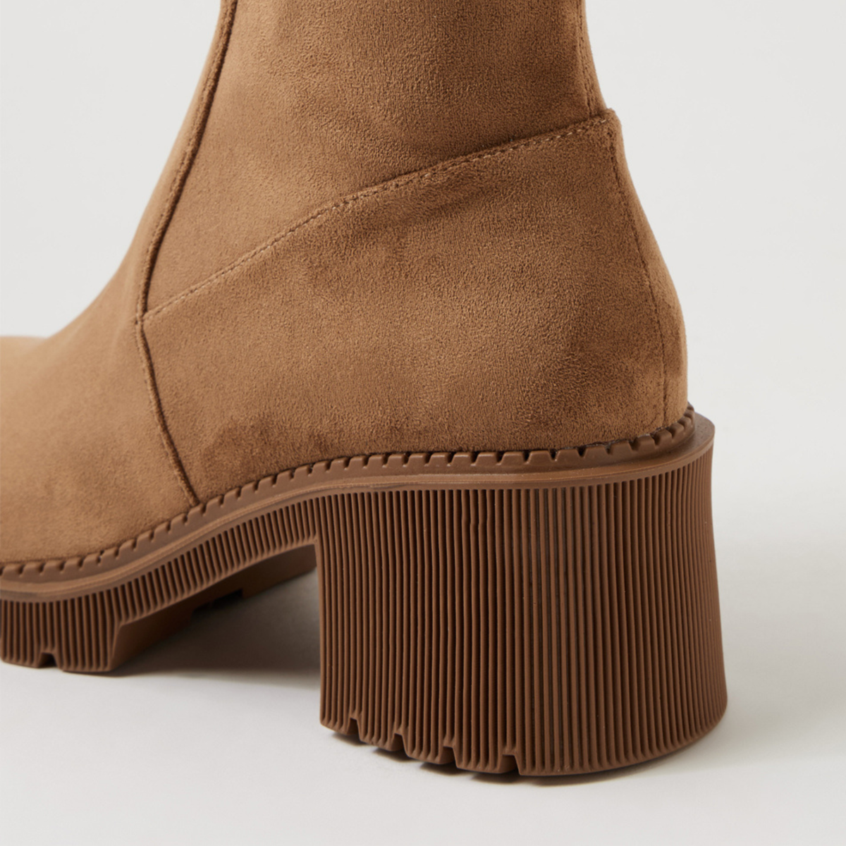 Zina Light Choc Microsuede Knee High Boots - DJANGO AND JULIETTE | Shouz