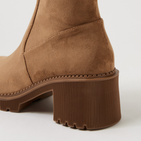 Zina Light Choc Microsuede Knee High Boots - DJANGO AND JULIETTE | Shouz