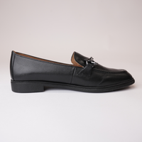 Lana Black Leather Loafers