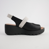 Pollen Black/ Bone Leather Sandals