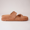 Ullana Tan Leather Slides