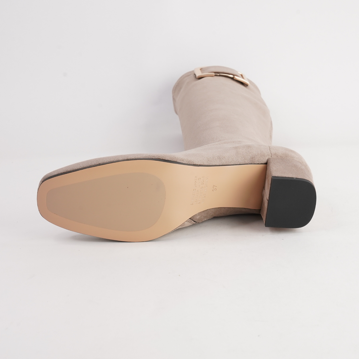 Handan Taupe Stretch Microsuede Boots - DJANGO AND JULIETTE | Shouz
