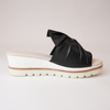 Wolin Black/ White Sole Leather Sandals