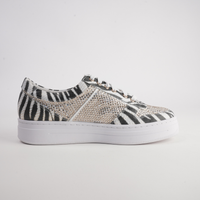 Nenna Zebra Leather/ Gold Jewels Leather Sneakers
