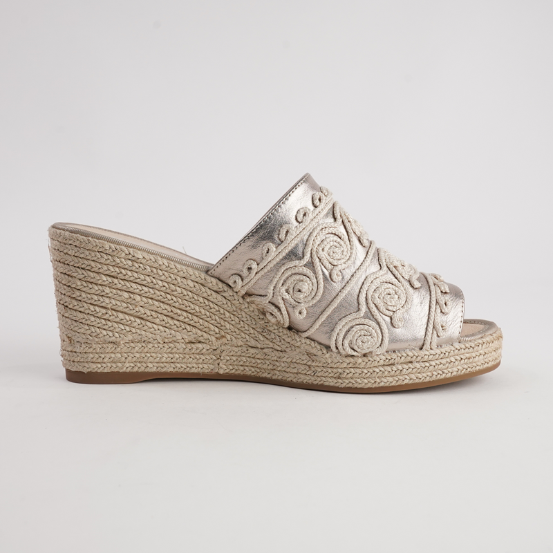Pelexa Champagne/ Natural Espadrille Wedges
