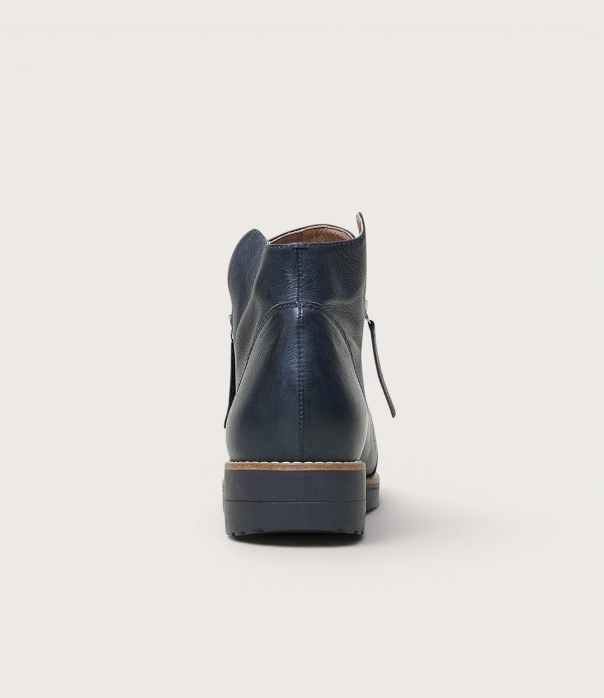 Ohmy Navy/ Navy Leather Ankle Boots