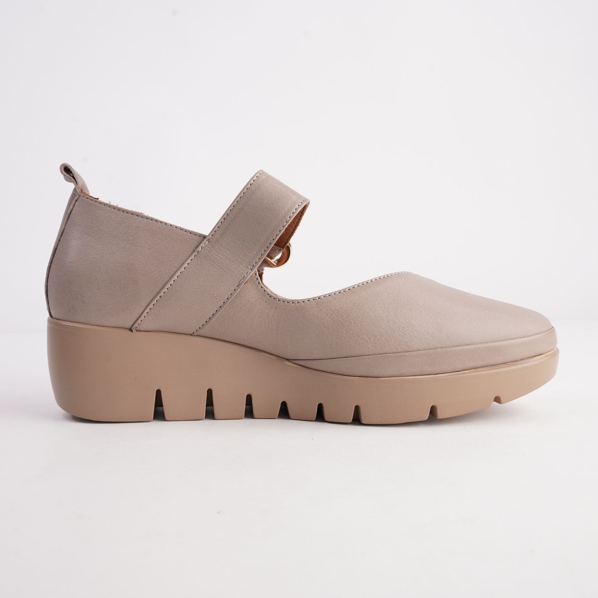 Solo Dark Stone Leather Flats - SALA | Shouz