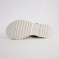 Harlows Milk/ Black Leather Sandals