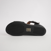 Luna Black Leather Sandals