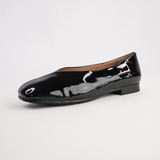 Paydes Black Patent/ Black Leather Flats - DJANGO AND JULIETTE | Shouz