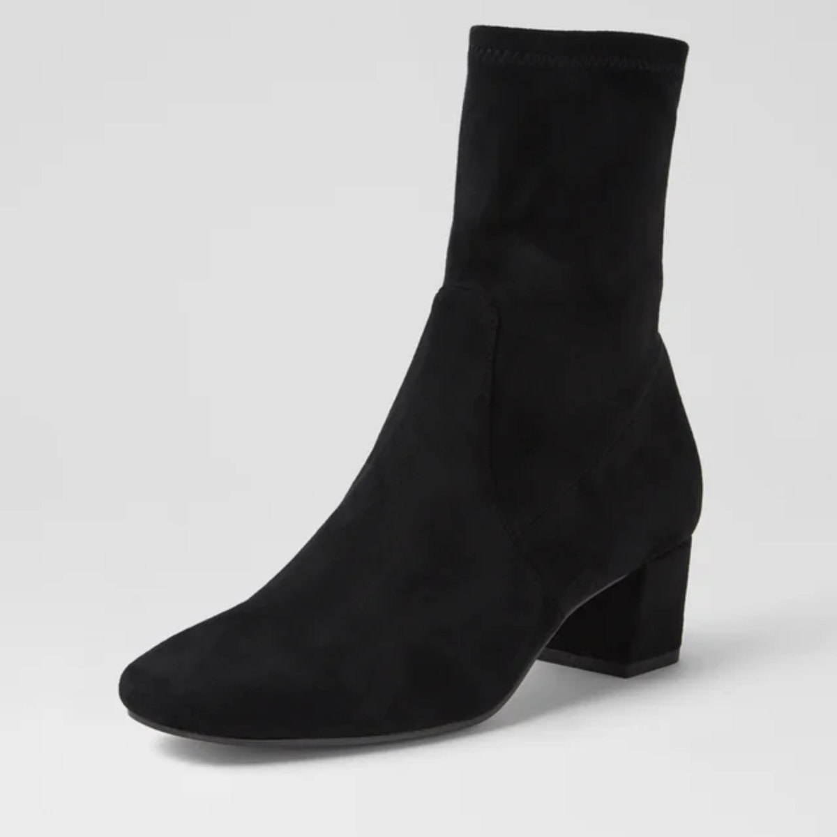 Hartful Black Stretch Microsuede Boots - DJANGO AND JULIETTE | Shouz