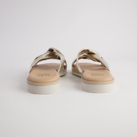 Winona Platino Leather Slides