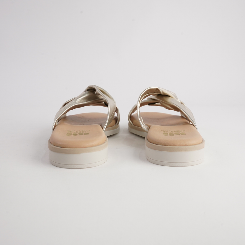Winona Platino Leather Slides