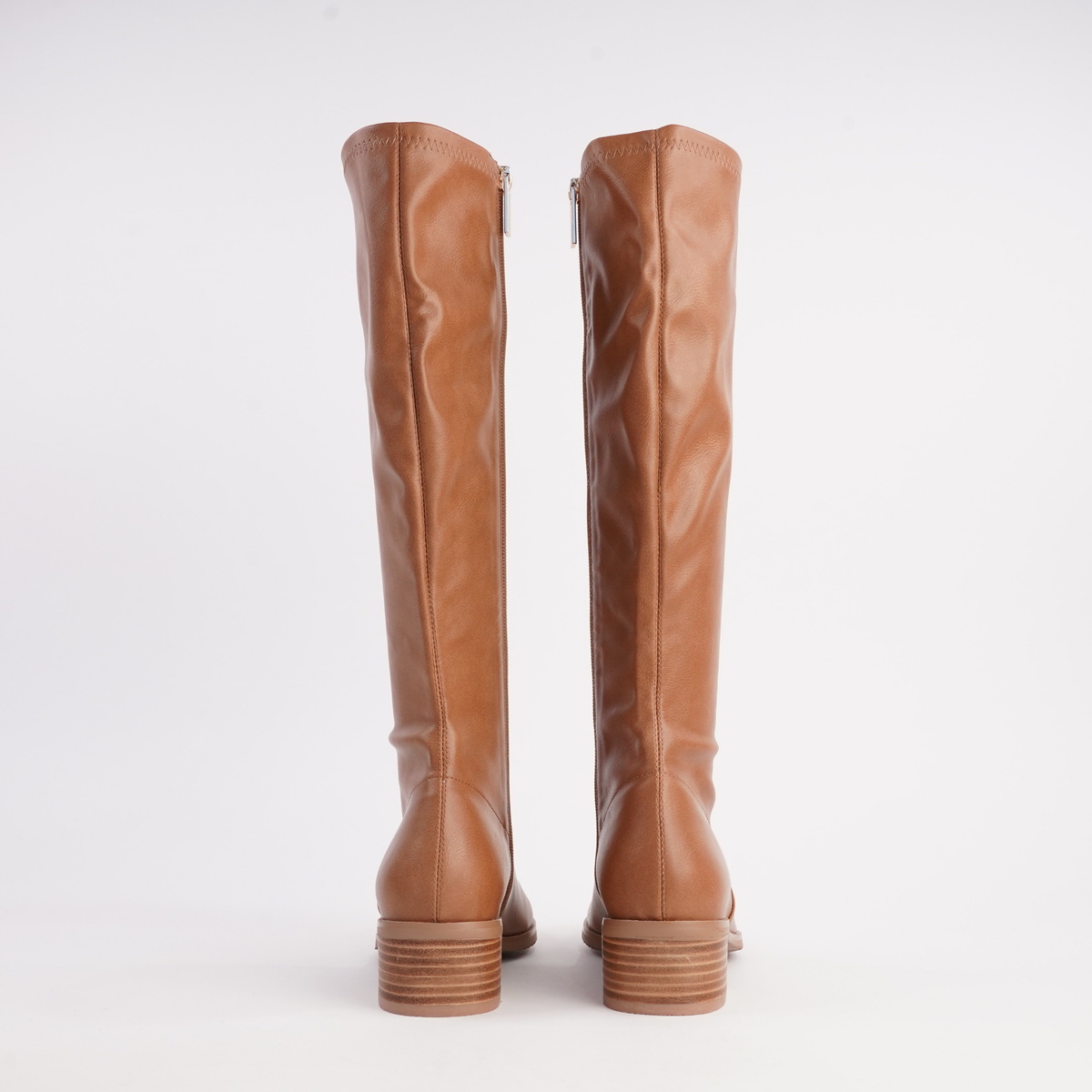 Timothie Tan Smooth Knee High Boots - DJANGO AND JULIETTE | Shouz