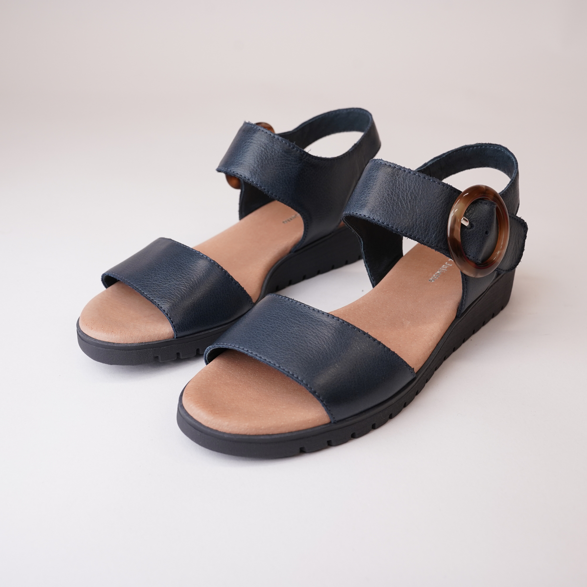 Manessay Navy/ Navy Sole Leather Sandals