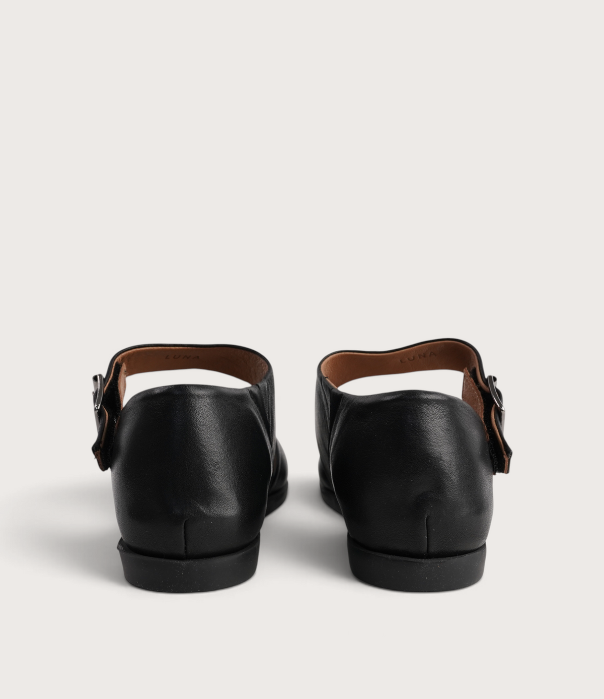 Luna Black Leather Sandals