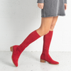 Timothie Ruby Suede Knee High Boots