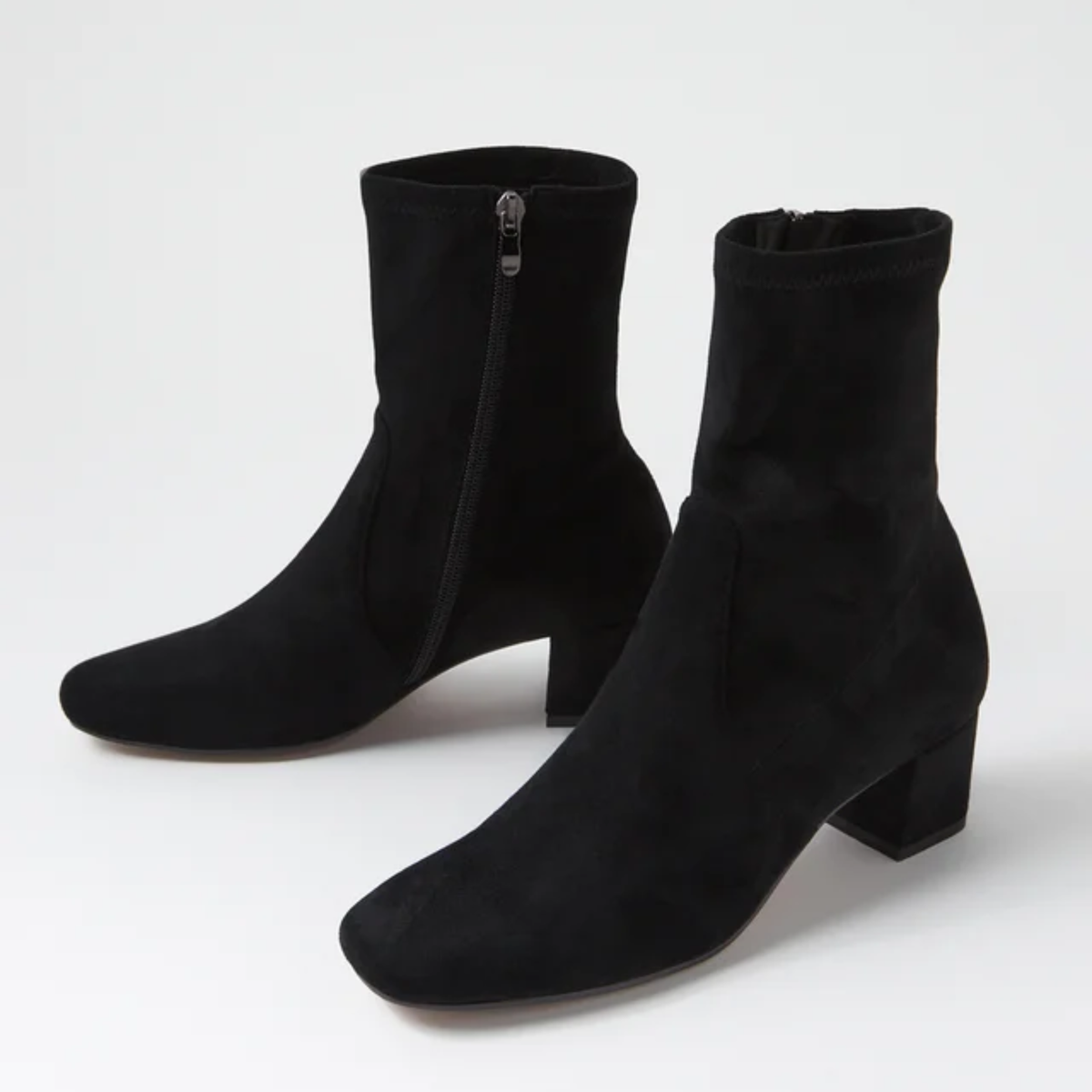 Hartful Black Stretch Microsuede Boots - DJANGO AND JULIETTE | Shouz