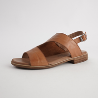 Mikey Coconut Leather Sandals