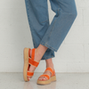 Vera Dark Orange Suede Sandals