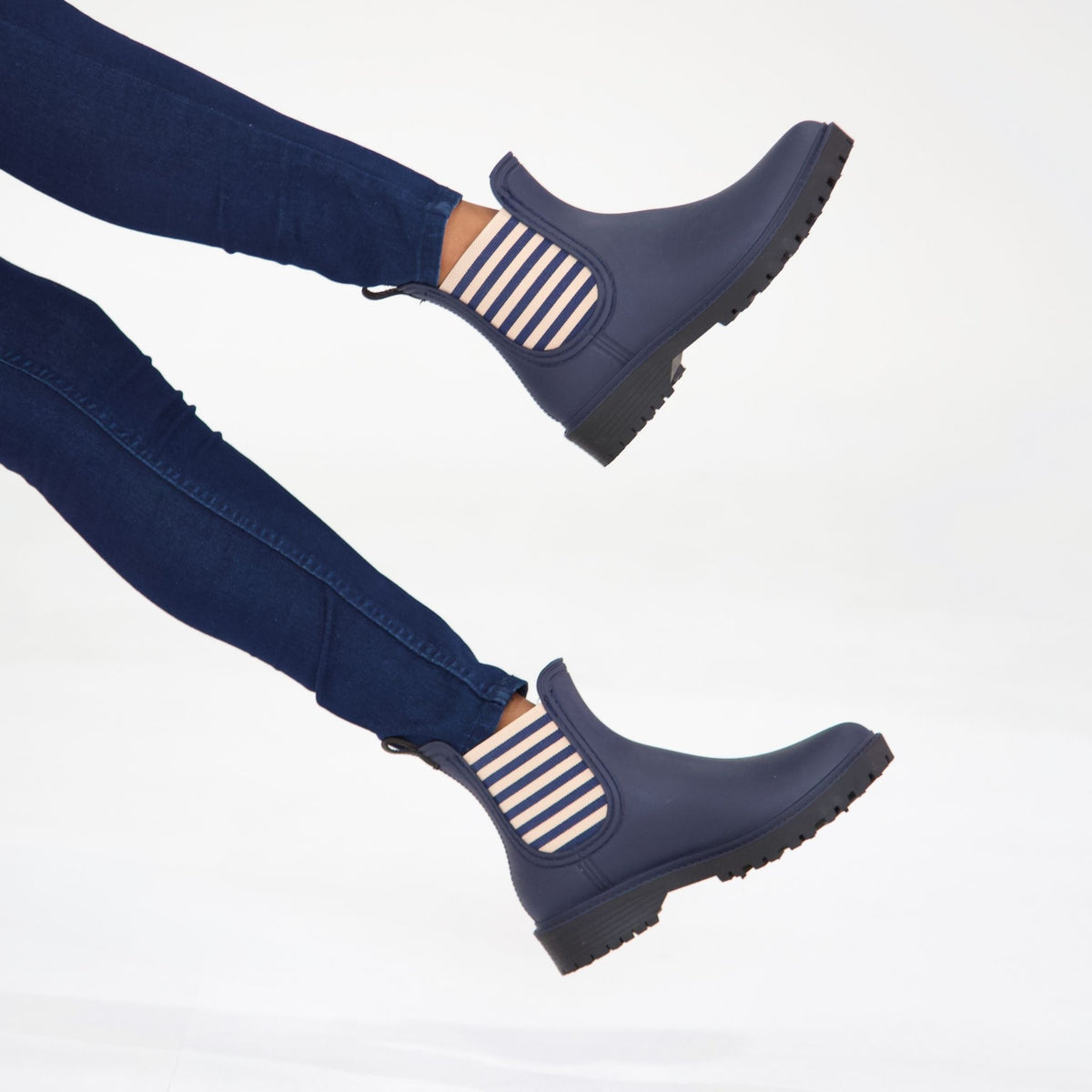 Laurina Navy Stripe Gumboots, DIANA FERRARI - Shouz