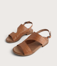 Mikey Coconut Leather Sandals