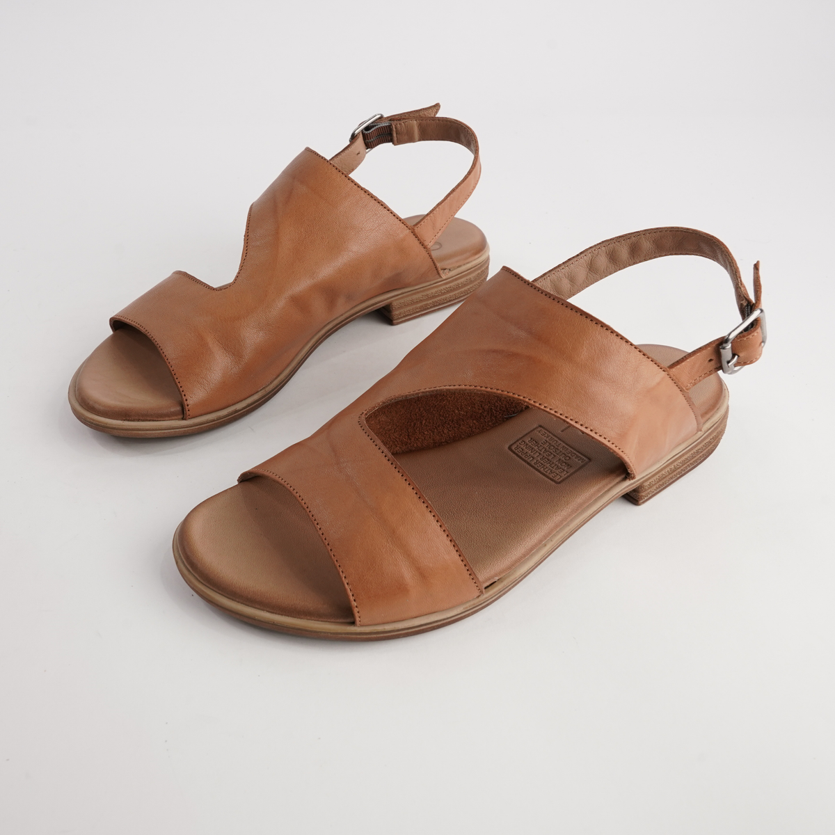 Mikey Coconut Leather Sandals