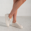 Lelah Ivory Multi Leather Sneakers