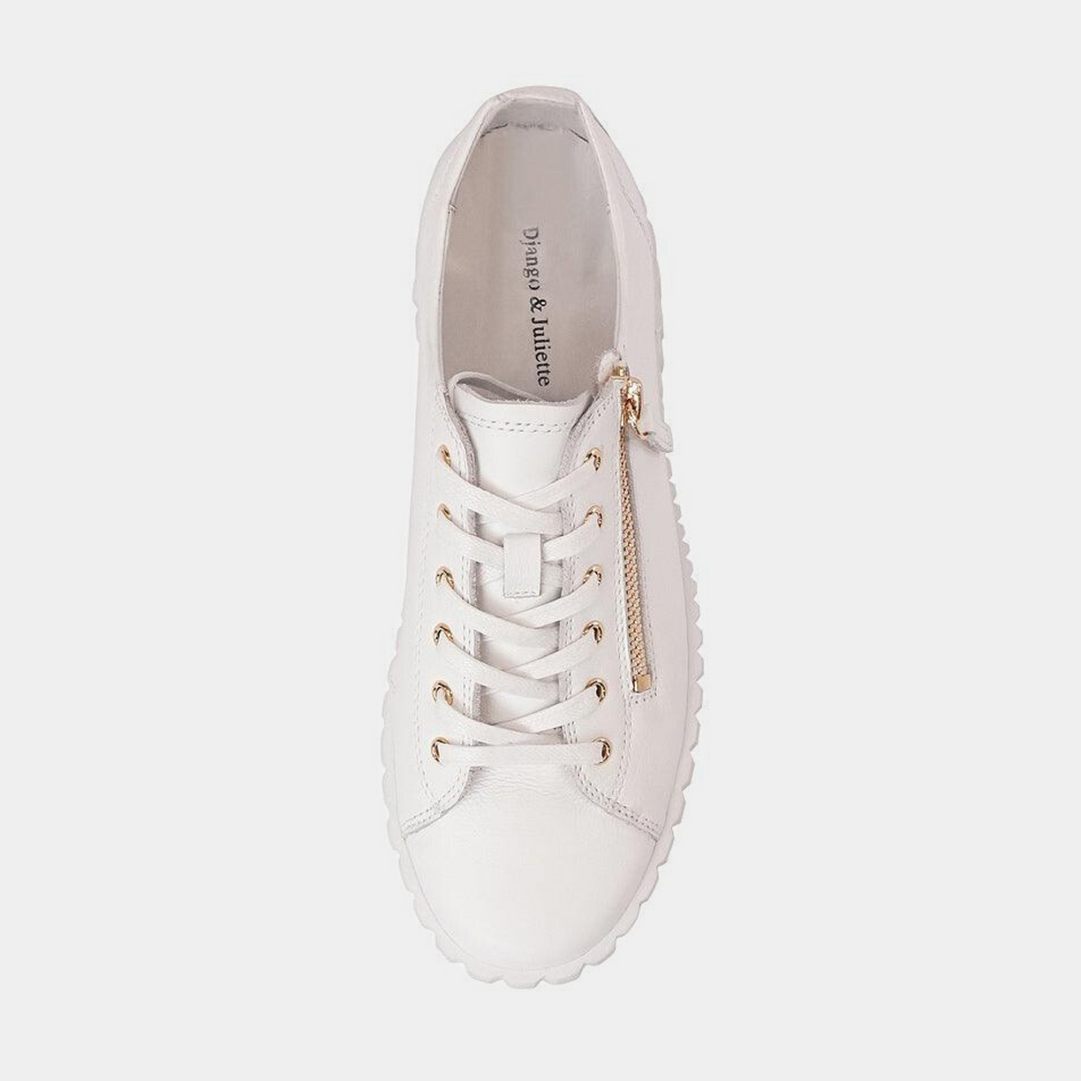 Osloe White Leather Sneakers - DJANGO AND JULIETTE | Shouz