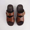 Aris Brandy Leather Wedges