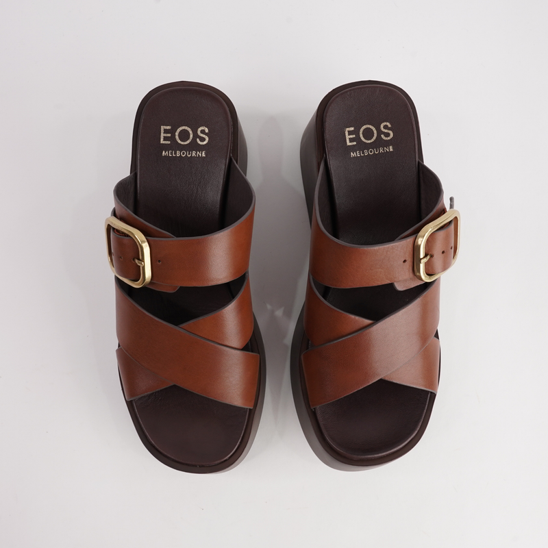 Aris Brandy Leather Wedges
