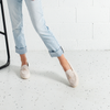 Lydea Beige Suede Leather Loafers