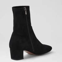 Hartful Black Stretch Microsuede Boots - DJANGO AND JULIETTE | Shouz