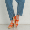 Vera Dark Orange Suede Sandals