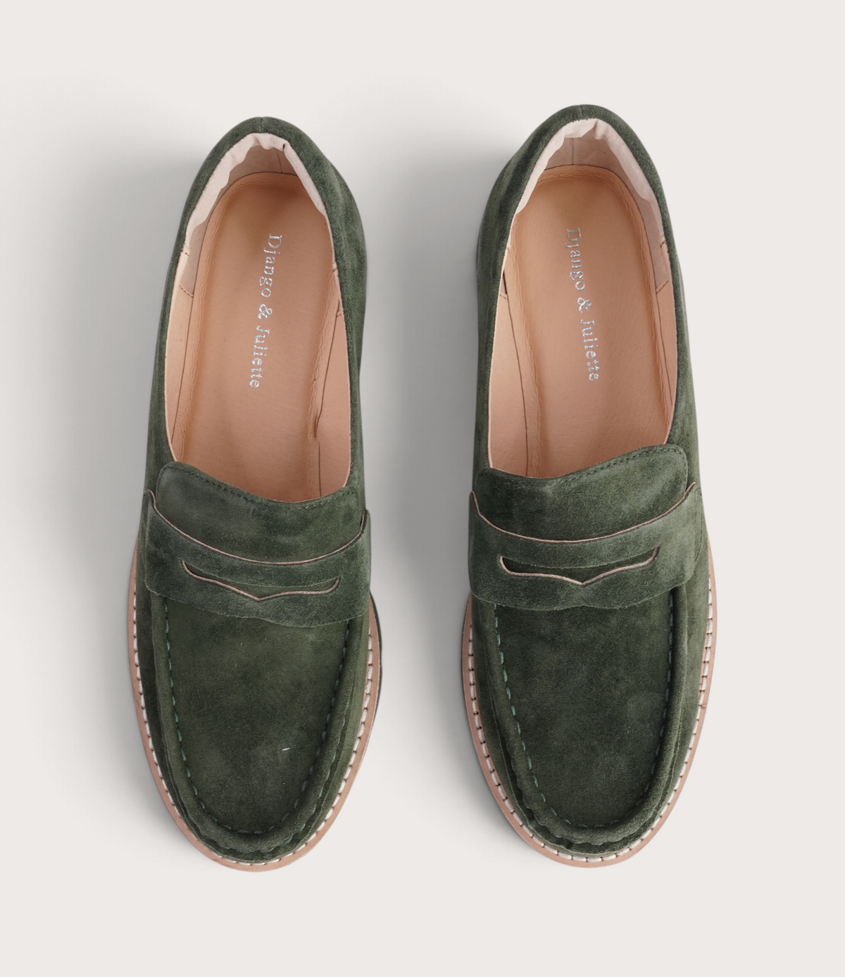 Dorte Olive Suede/ Olive Sole Loafers